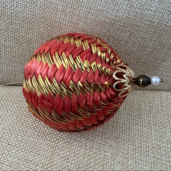 Vintage Hand Made Ribbon Holiday Ornament - Picture 2 of 6